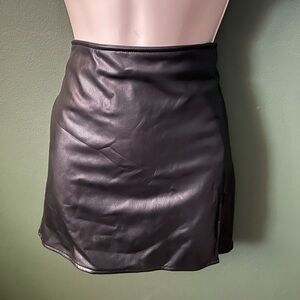 Fashion Nova Sleek Black Mini Skirt